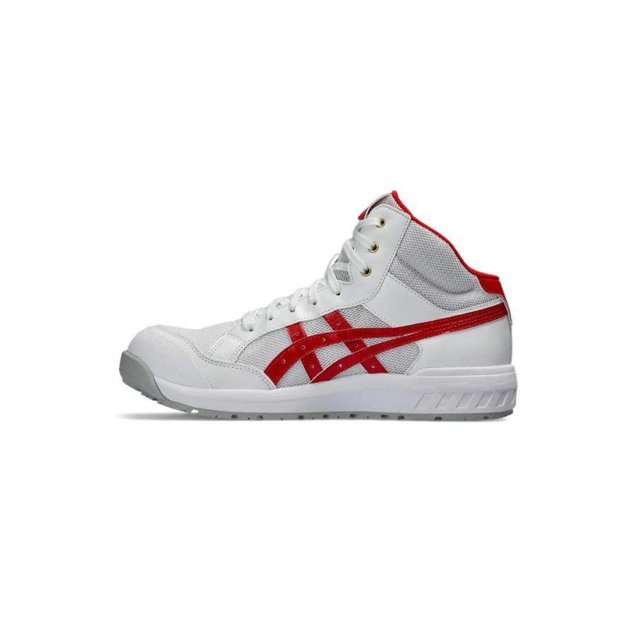 ウィンジョブ ASICS CP218 100 ホワイト×クラシックレッド 白