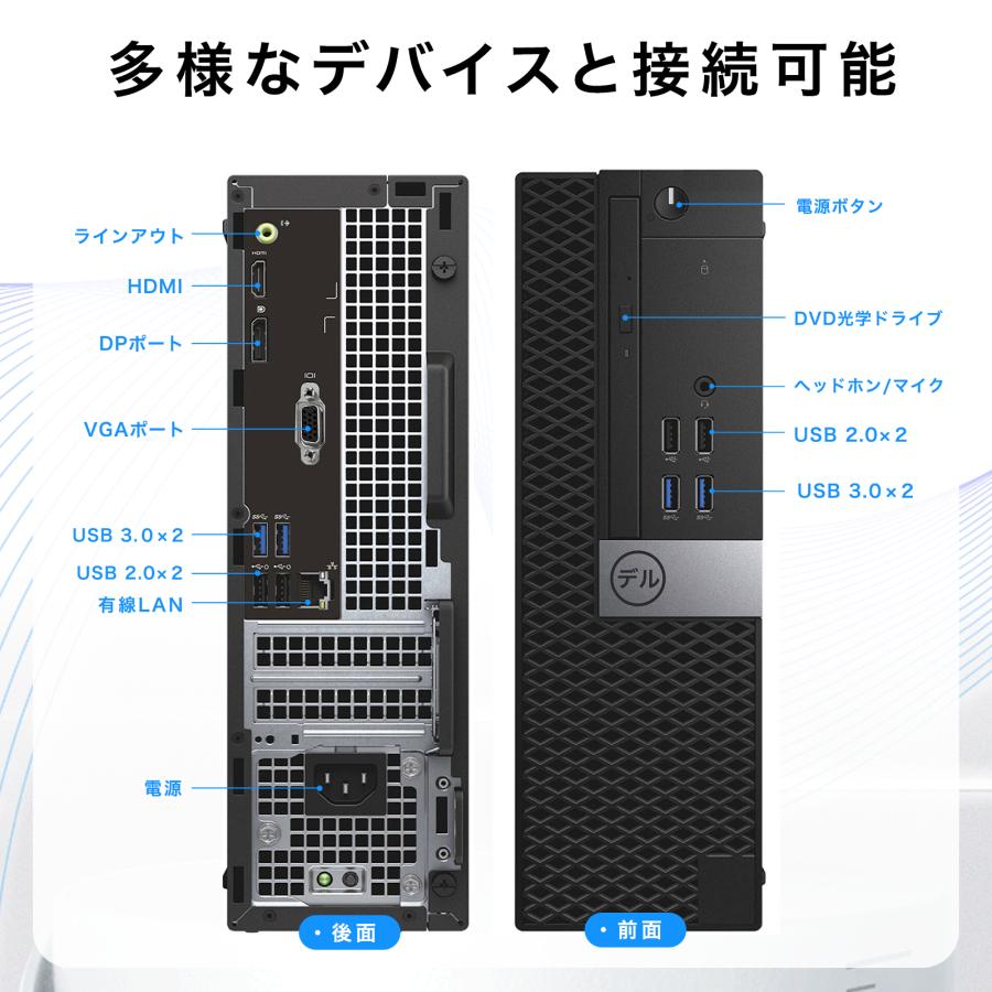DELL（デル） 【中古PC】DELL OPTIPLEX 3040 SFF デスクトップパソコン