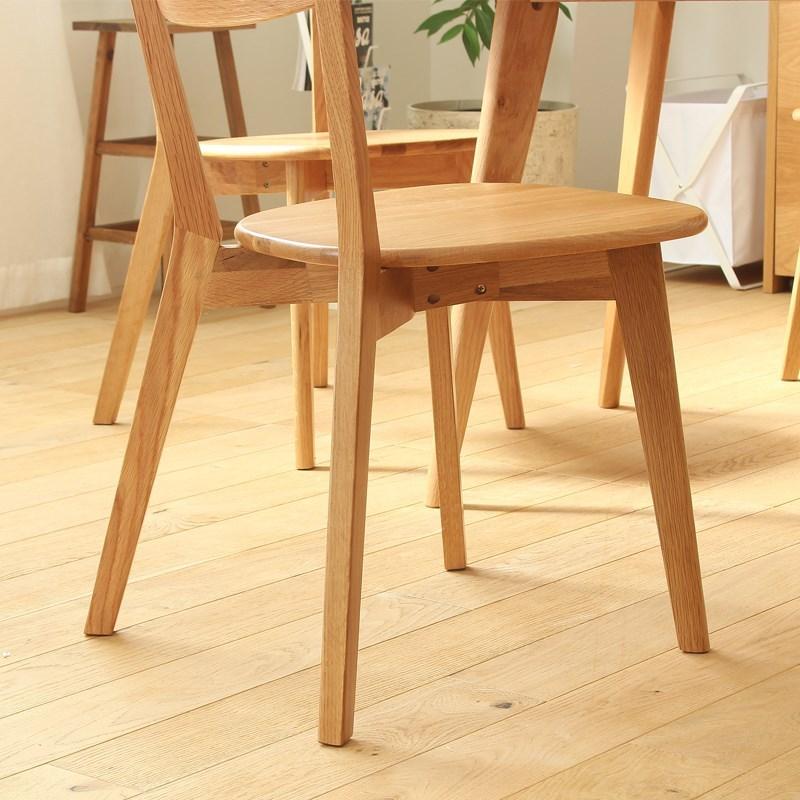 ダイニングチェア 2脚セット 北欧 木製 オーク 肘無 おしゃれ River