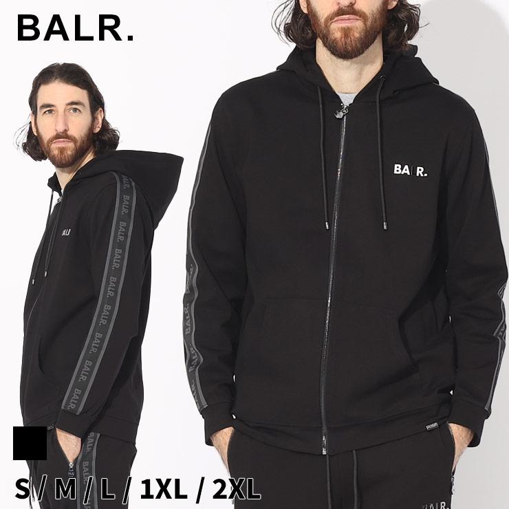 BALR.（ボーラー） パーカー メンズ スウェット ロゴ ライン Q TAPE