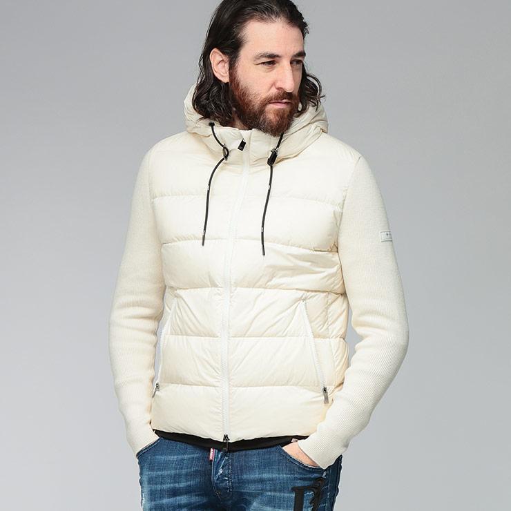 TATRAS（タトラス） ダウン アウター メンズ ニット 切り替え ドロー