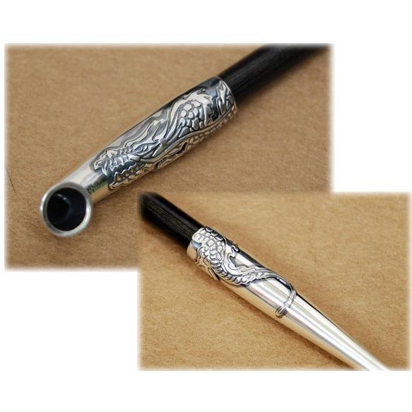 浅草煙管登り龍銀七寸 あさくさぎせるのぼりりゅう キセル（煙管