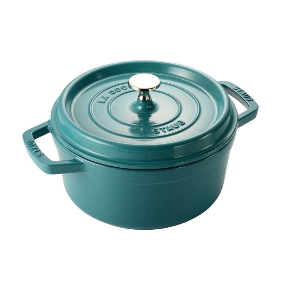 Staub（ストウブ） 鍋 22cm ピコ・ココット ラウンド ミント 生涯保証
