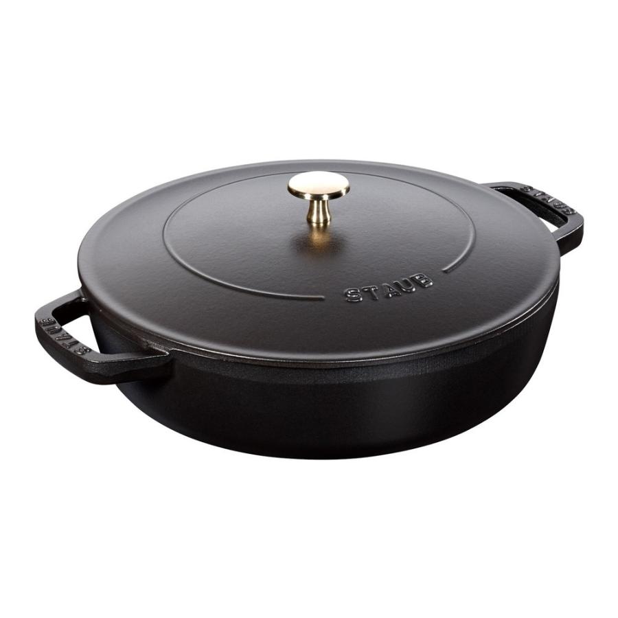 Staub（ストウブ） 鍋 28cm ブレイザー ソテーパン ブラック 浅型鍋