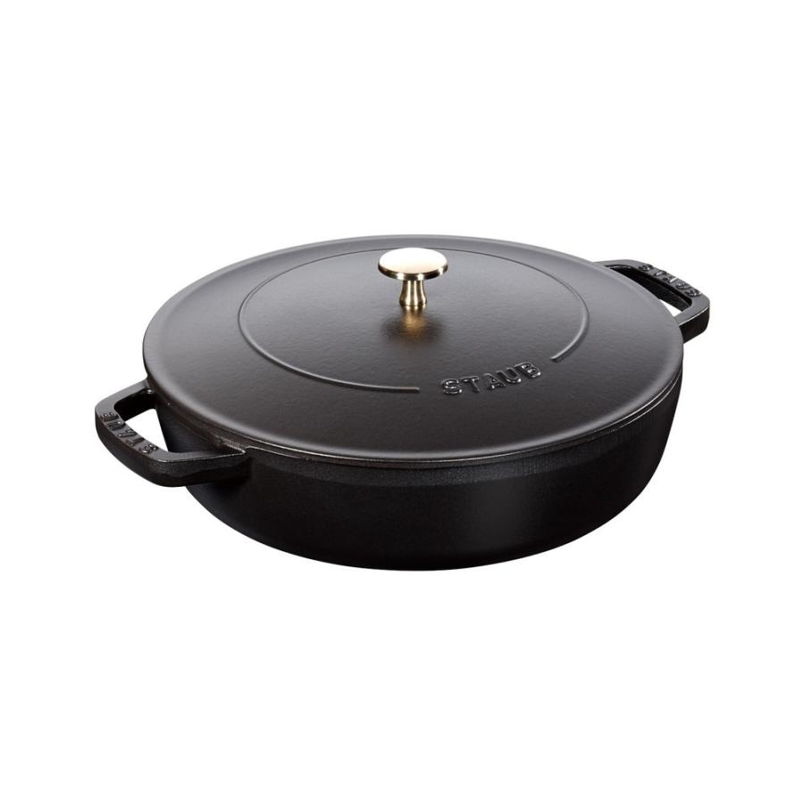 Staub（ストウブ） 鍋 24cm ブレイザー ソテーパン ブラック 生涯保証