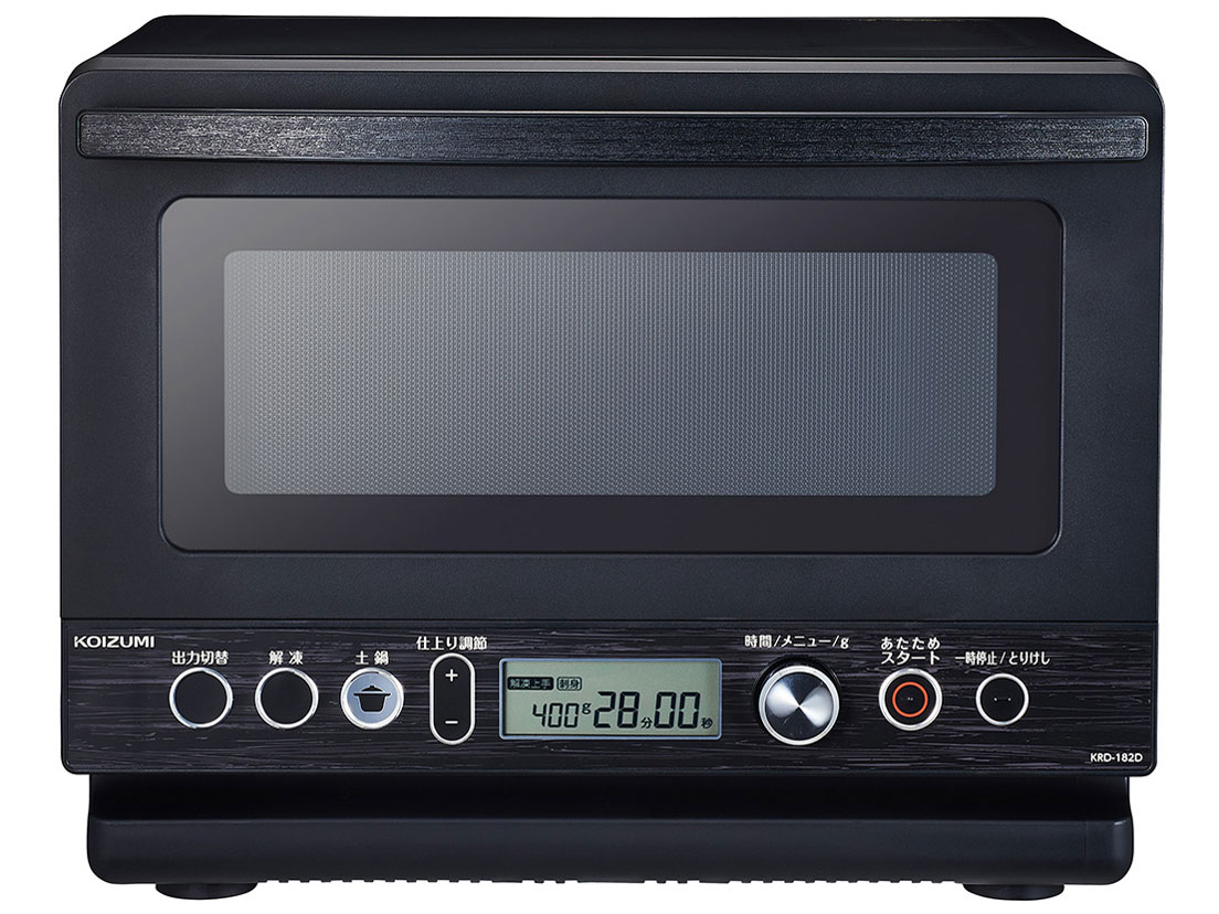 KOIZUMI コイズミ 土鍋付き電子レンジ KRD-182D/K（ブラック） 電子