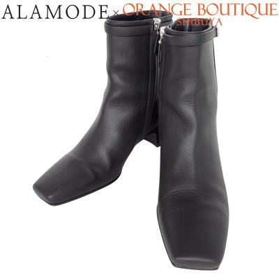 HERMES（エルメス） オマージュ ショートブーツ ブラック黒 レザー