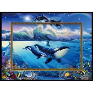 絵画 版画 クリスチャン・リース・ラッセン ビッグアート「ドルフィン