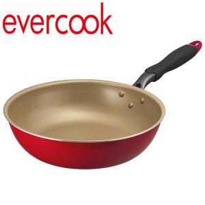 evercook 【500日保証】エバークック フライパン 24cm レッド