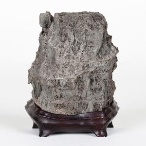 水石 「千仏石」 盆石 天然石 観賞石 姿石 すいせき 台座付き 現品限り