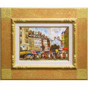 松尾洋明 「 ナイルの夕日 」 油絵 ・ 油彩画 F6 ( 6号 ) 絵画 肉筆