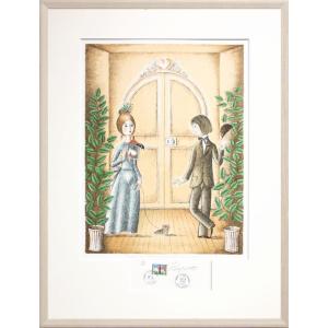 レイモン・ペイネ「 雲の上の結婚式 」リトグラフ 版画 絵画 人物