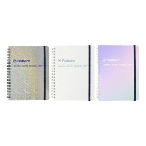 ロルバーン ポケット付メモ メタリック L 5mm方眼 ミシン目付 PP