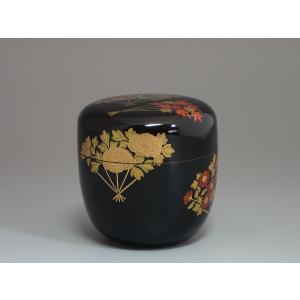 鱗鶴蒔絵黒大棗 前端春斎造 共箱 : 茶道具商 越中屋 - 通販 - Yahoo