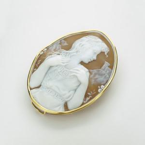 CAMEO（カメオ） 【限定1点】 K18 イエローゴールド シェル ブローチ