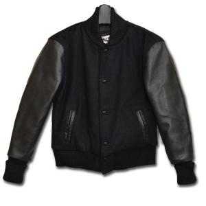 DeLong（デロング） オールブラック 無地 スタジャン DeLONG ALLBLACK