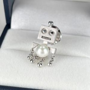 オーロラ花珠 あこや本真珠 パールタイタック 真珠 ネクタイピン 大珠