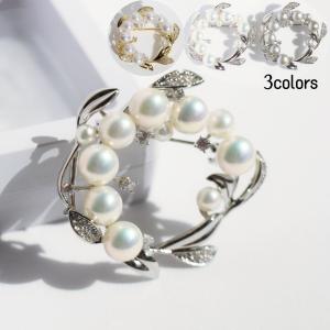 MIKIMOTO ミキモト シルバー パール付 デザイン ブローチ 7.4g【送料