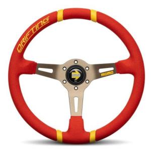 MOMO ステアリング DRIFTING（ドリフティング） ブラックレザー/レッド