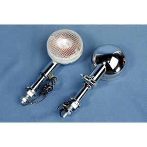 RZ250/350用 メッキボディ＋クリアレンズウインカー 4本セット（1台分