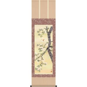 掛軸 掛け軸 本格ミニ掛軸 菱田春草 花あやめ 約横28cm×縦90cm ミニ