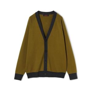CABaN（キャバン） カーディガン コットンカシミヤ バイカラーVネック