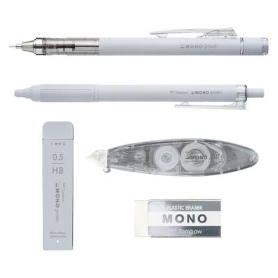 LOHACO - トンボ鉛筆 MONO文具セット グレースケール ライトグレー PCC