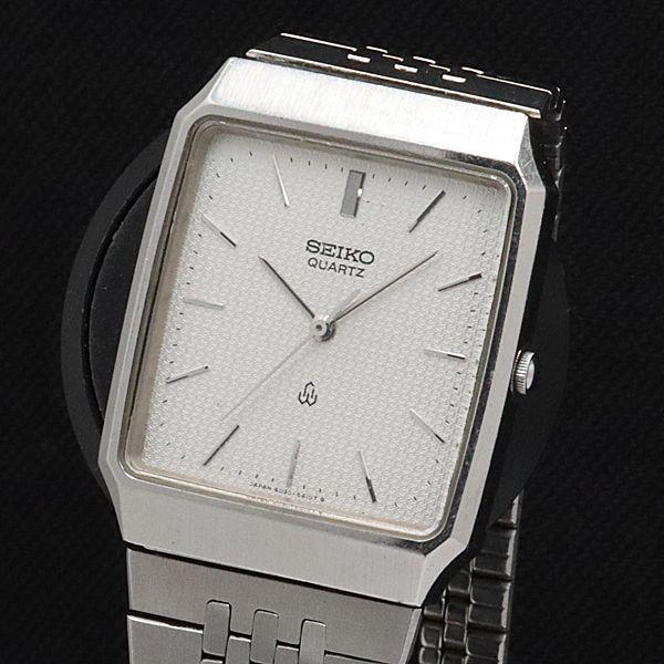 稼働セイコー シャリオ QZ ホワイト文字盤 スクエア レディース腕時計