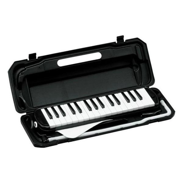 キョーリツ 鍵盤ハーモニカ ブラック 本体 ピアニカ ホース 音楽 子供