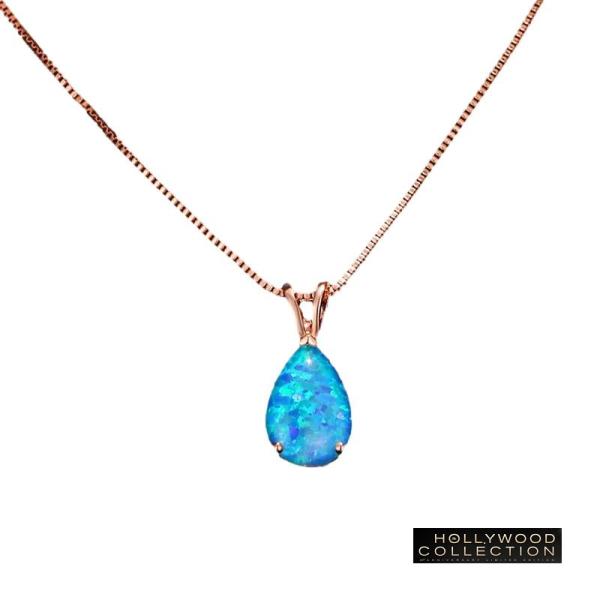 10%OFFクーポン オパール ネックレス レディース ブルーオパールCZ