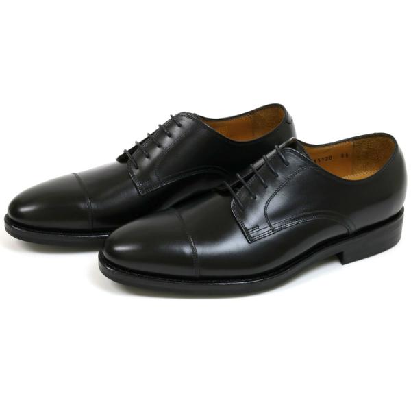 ジャランスリウァヤ 外羽根ストレートチップ ブラック ダイナイト