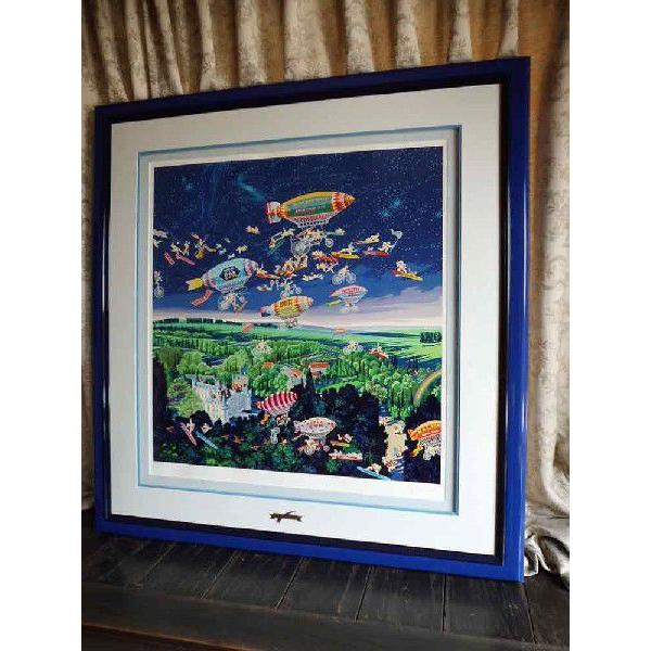 絵画 ヒロ、ヤマガタ モーニングアスレチック 保証書有り 版画 シルク