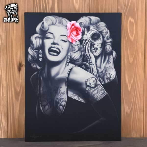 DGA アートパネル SMILE NOW ブラック キャンバス 壁掛け ファブリック