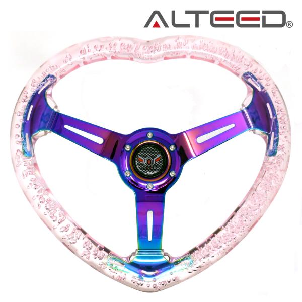 ALTEED（アルティード） ハート型ステアリング ピンク色 アクア