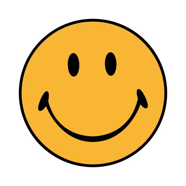 スマイリー SMILEY ステッカー ニコちゃん Lサイズ 110Φ イエロー SP