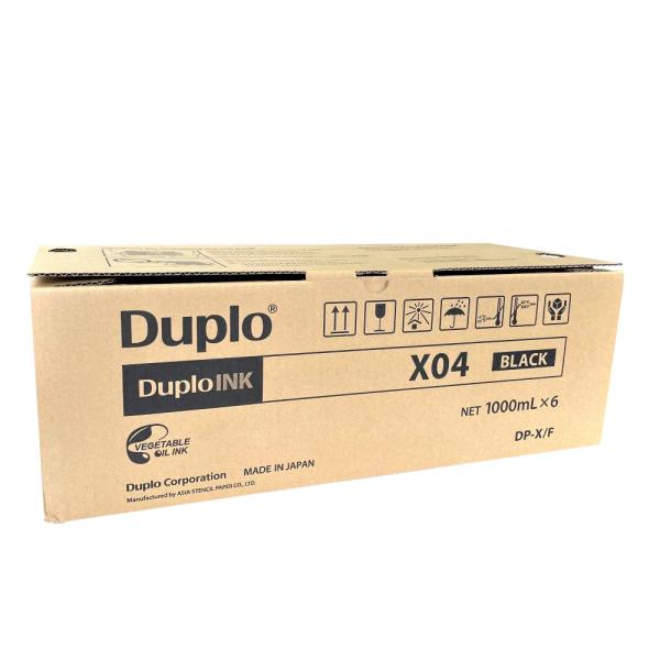 Duplo（デュプロ） 印刷機用純正インク X04(ブラック) 1000ml 6個入り