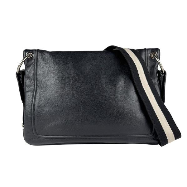 Bally（バリー） ショルダーバッグ レザー/キャンバス ブラック/オフ