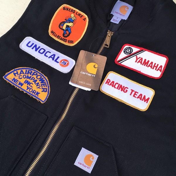 Carhartt（カーハート） ワッペン付き ダックベスト ブラック Sサイズ