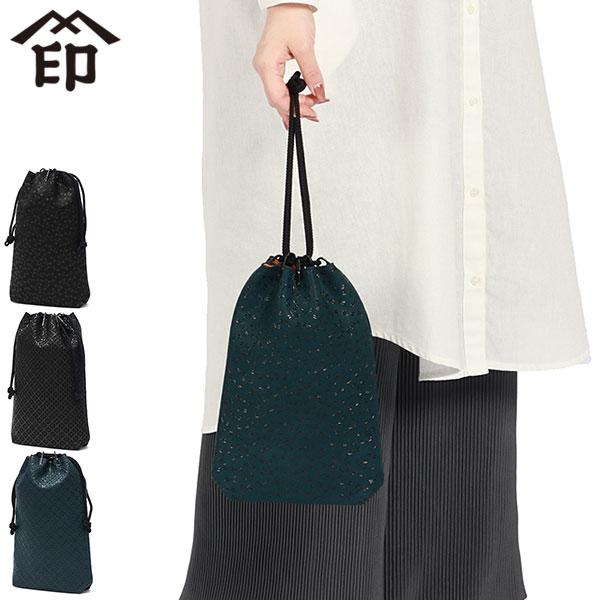 印傳屋（INDEN-YA） 最大53%☆3/1迄 巾着袋 巾着 合切袋 本革 革 軽量