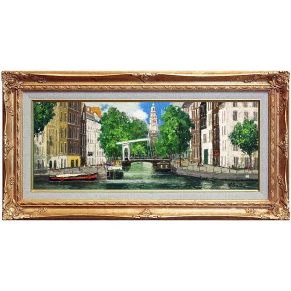 運河の橋 油絵 F8(455×380mm) 運河の橋 油絵F8(455×380mm)