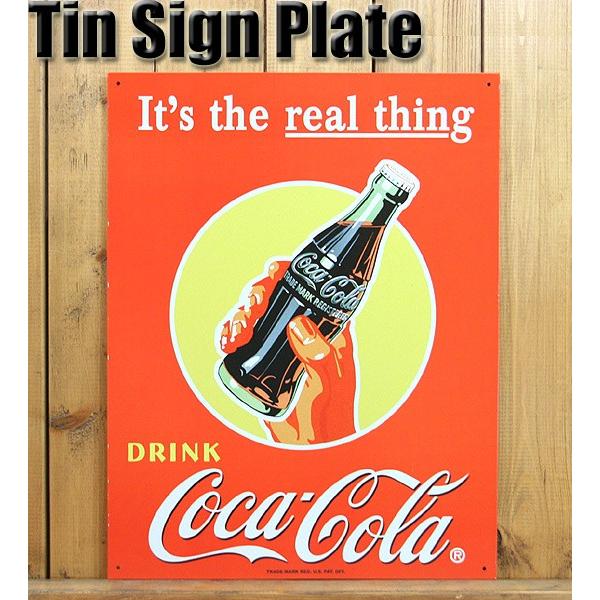Coca Cola（コカコーラ） ブリキ看板 サインプレート REAL THING