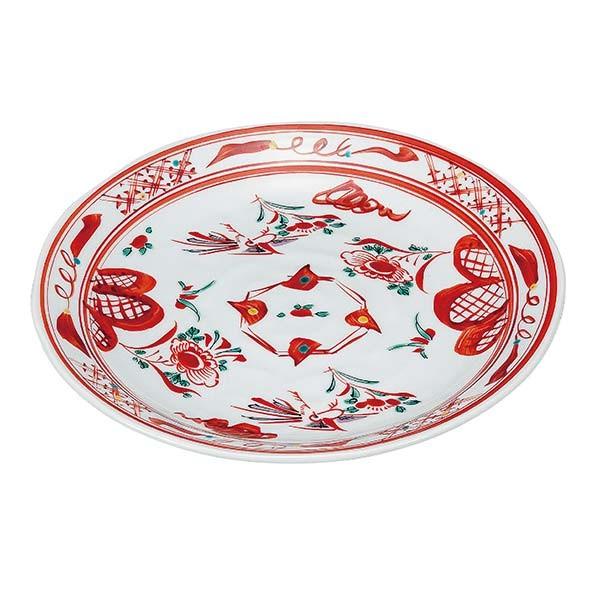 九谷焼 盛皿 赤絵 9号 ( 退職祝い 定年 大皿 プレート 盛り皿 食器