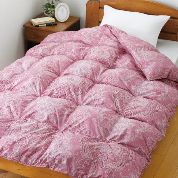 エクストラダウン 掛け布団 1枚 シングル／ブルー・ピンク : は