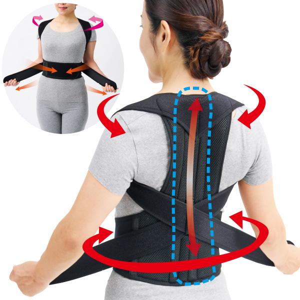 Dr.Houseすっきり背筋補正ダブルベルト＜M〜L L〜LL＞ はぴねすくらぶ