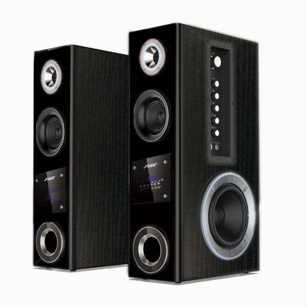 derctvue FUZE アンプ内蔵 デュアルウーファー タワースピーカー