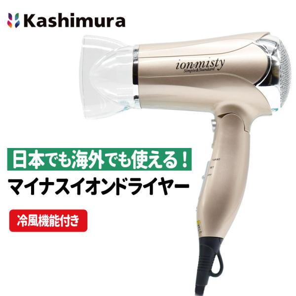 ヘアードライヤー 海外対応 イオンミスティ TI-168 800W 電圧切替式