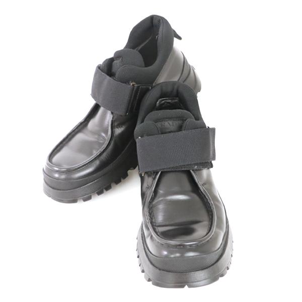 プラダ PRADA ビブラムソール ベルクロ メンズ シューズ レザー