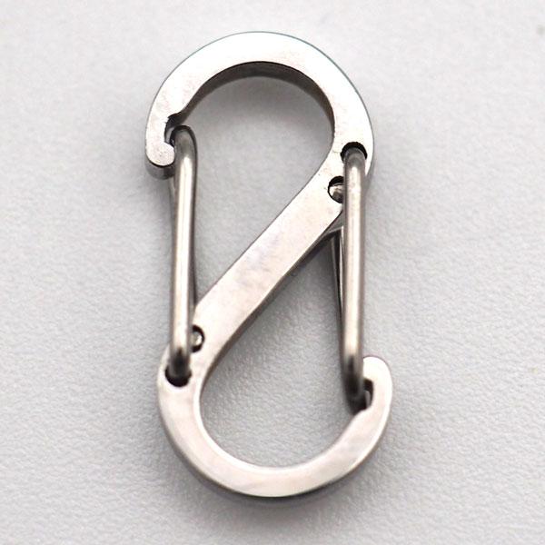 100個セット ステンレス 極小 カラビナ 15ミリ シルバー N00990
