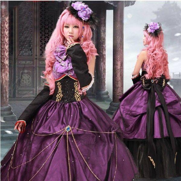 龍ノ啼ク箱庭拠リ 巡音ルカ ruka 豪華ドレス コスプレ衣装 ウィッグ