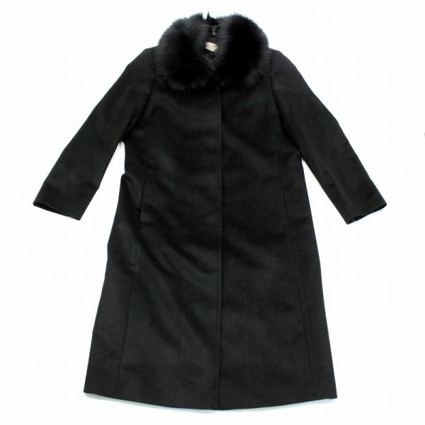 カシミヤコート レディース フォックスカラー FOX 衿 ロングコート